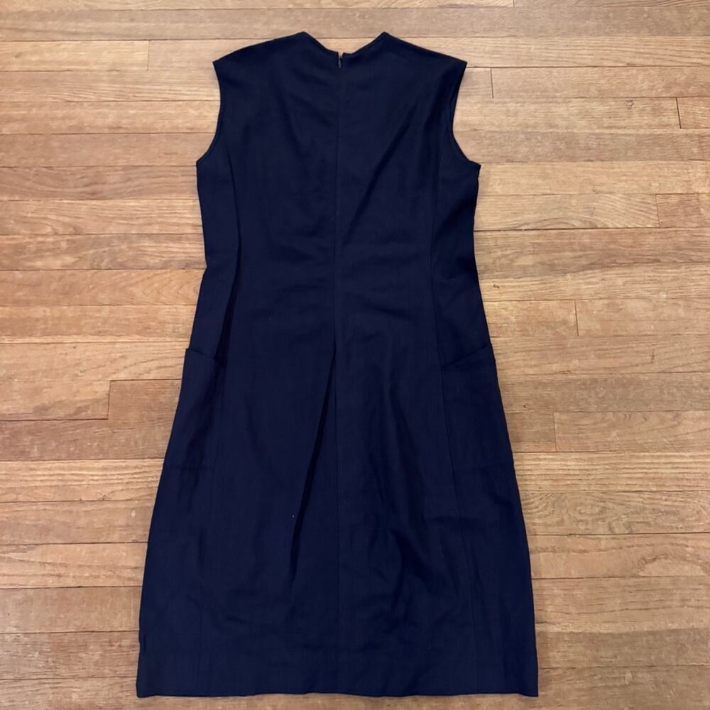 Soni navy blue sleeveless ruched front knee length sleeveless dress size M
b56 - Picture 3 of 3